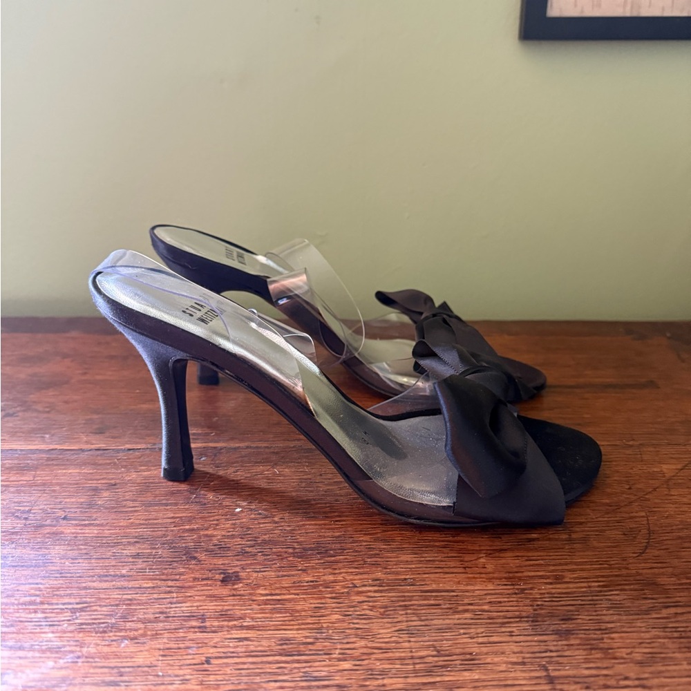 Stuart Weitzman Black Bow Heels